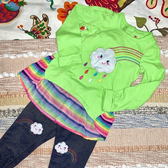 Nannette Other - Happy Rainbow cloud and rain set 18 months EUC